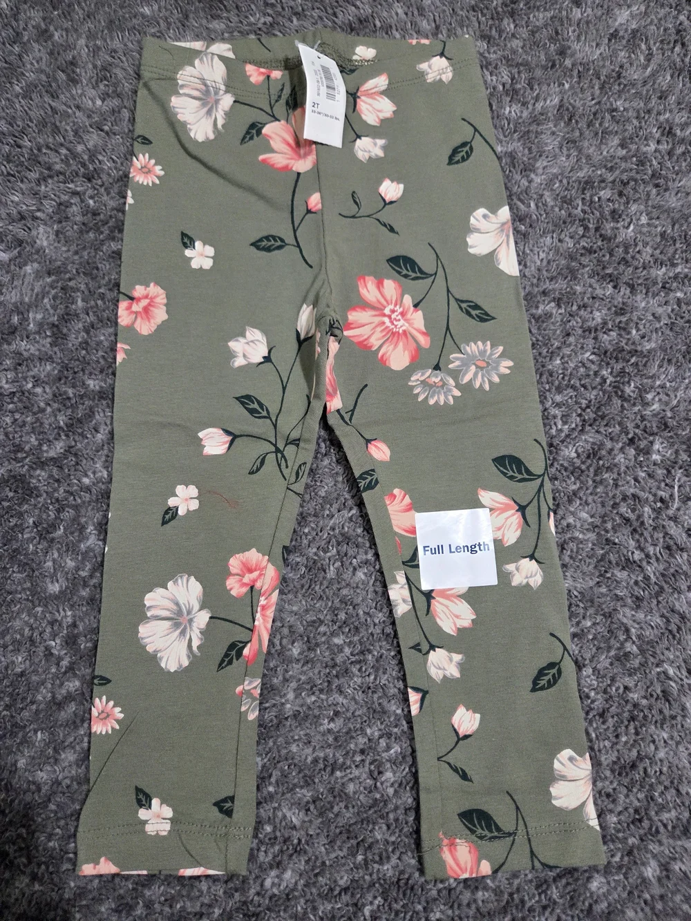 Old Navy Olive Green Floral Leggings